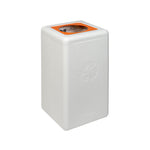 BrickBin circulaire afvalbak Plastic 65 liter wit met oranje plaat