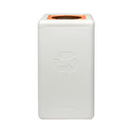 BrickBin circulaire afvalbak Plastic 65 liter wit met oranje plaat