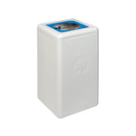 BrickBin circulaire afvalbak Paper 65 liter wit met blauwe plaat