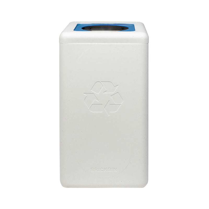 BrickBin circulaire afvalbak Paper 65 liter wit met blauwe plaat
