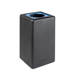 BrickBin circulaire afvalbak Paper 65 liter zwart met blauwe plaat