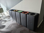 BrickBin circulaire afvalbak Paper 65 liter zwart met blauwe plaat