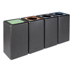 BrickBin circulaire afvalbak Paper 65 liter zwart met blauwe plaat
