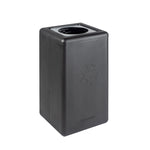 BrickBin circulaire afvalbak Waste 65 liter zwart met grijze plaat