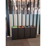 BrickBin circulaire afvalbak Waste 65 liter zwart met grijze plaat