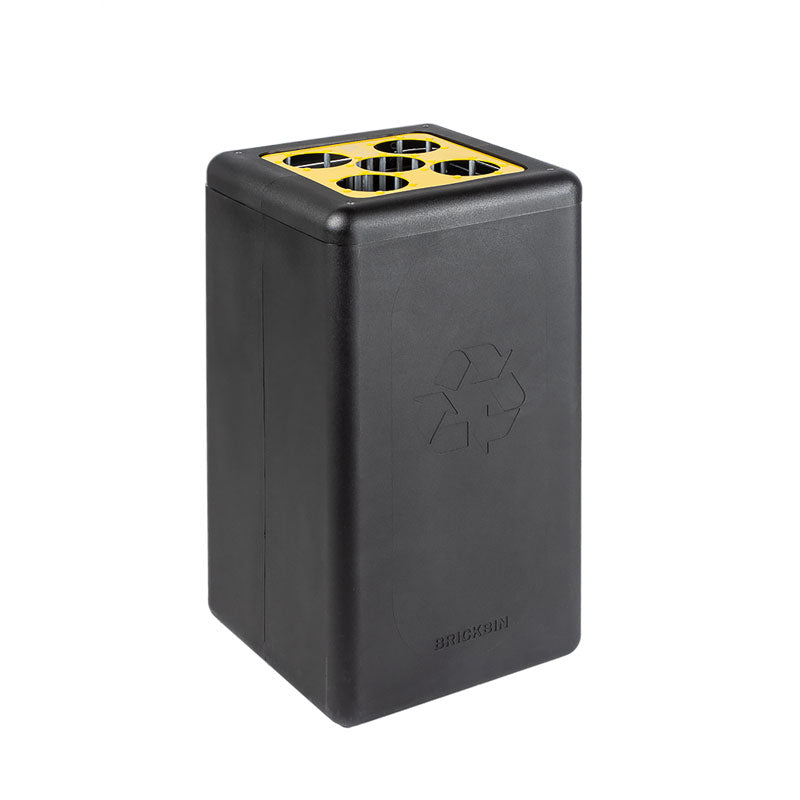 BrickBin circulaire bekerbak Cups 65 liter zwart/geel