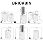 BrickBin circulaire bekerbak Cups 65 liter zwart/geel