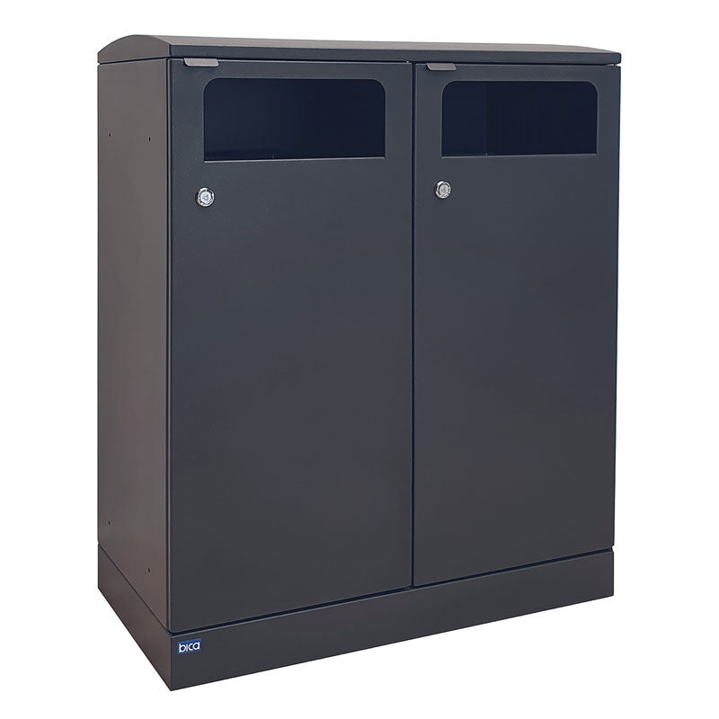 Bica 712 buitenafvalbak 2x100 liter antraciet