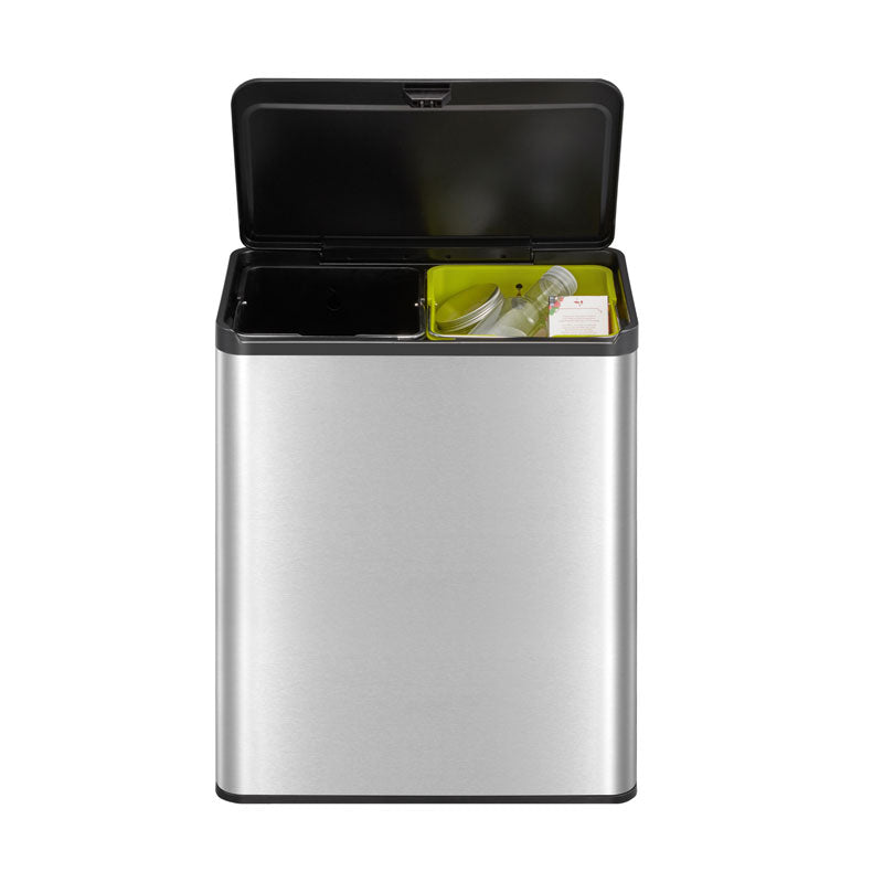EKO Essential Touch Recycler 20+20 liter mat RVS/zwart