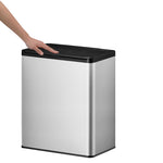 EKO Essential Touch Recycler 20+20 liter mat RVS/zwart
