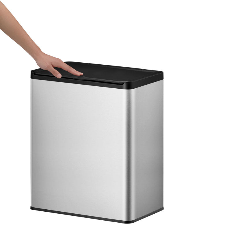 EKO Essential Touch Recycler 20+20 liter mat RVS/zwart
