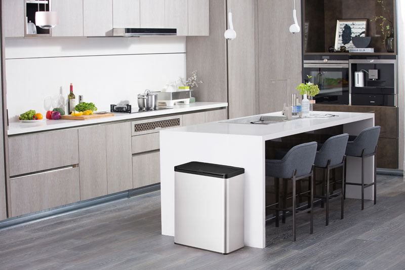 EKO Essential Touch Recycler 20+20 liter mat RVS/zwart