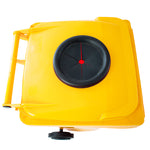 Container met rozet 120 liter geel