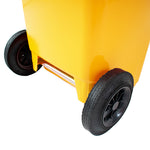 Container met rozet 120 liter geel