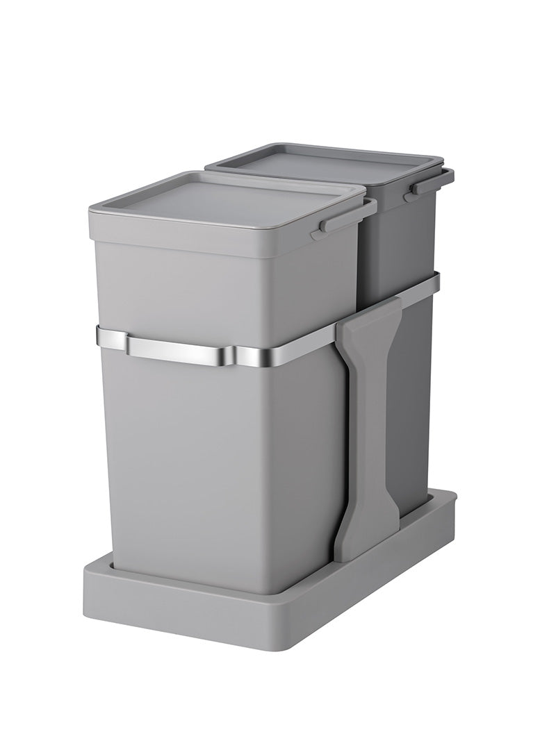 EKO Deco inbouwafvalemmer 15+20 liter grijs