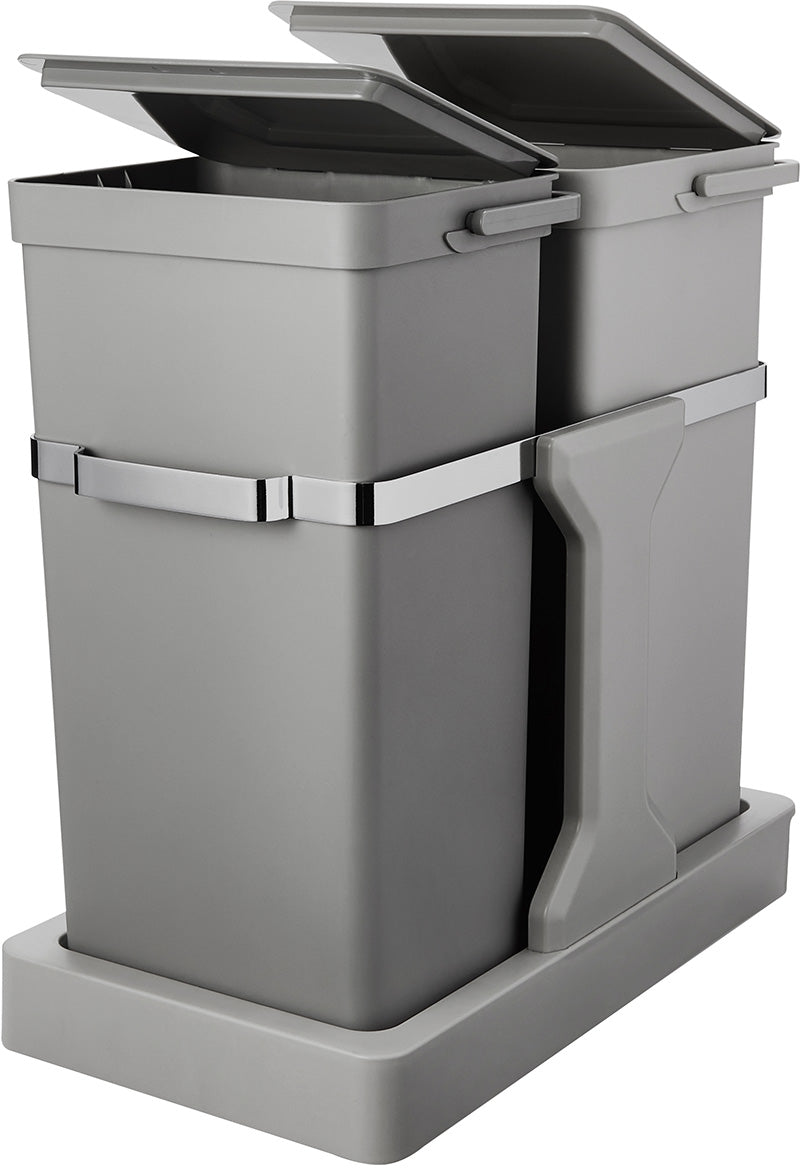 EKO Deco inbouwafvalemmer 15+20 liter grijs