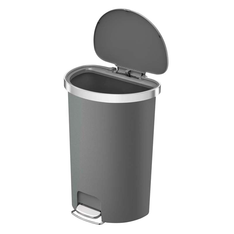 EKO Hana pedaalemmer halfrond 55 liter grijs