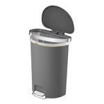 EKO Hana pedaalemmer halfrond 55 liter grijs