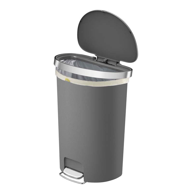 EKO Hana pedaalemmer halfrond 55 liter grijs