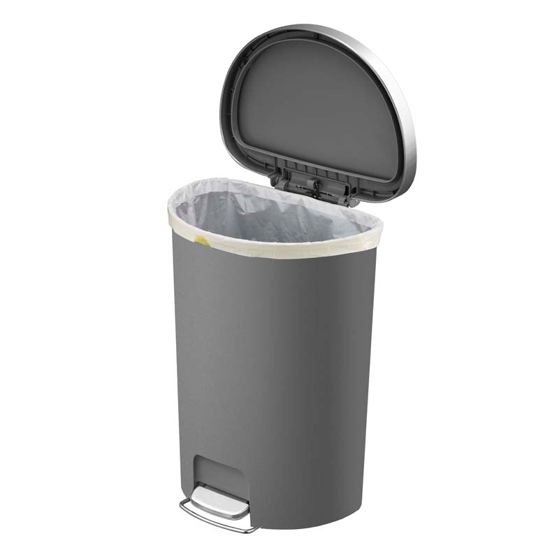 EKO Hana pedaalemmer halfrond 55 liter grijs