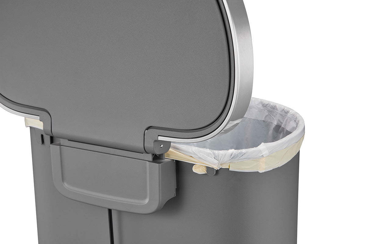 EKO Hana pedaalemmer halfrond 55 liter grijs