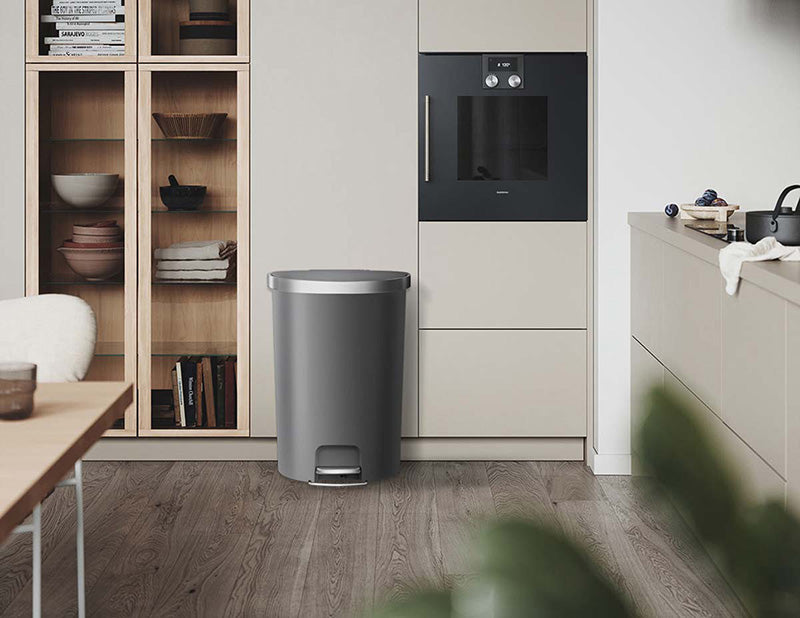 EKO Hana pedaalemmer halfrond 55 liter grijs
