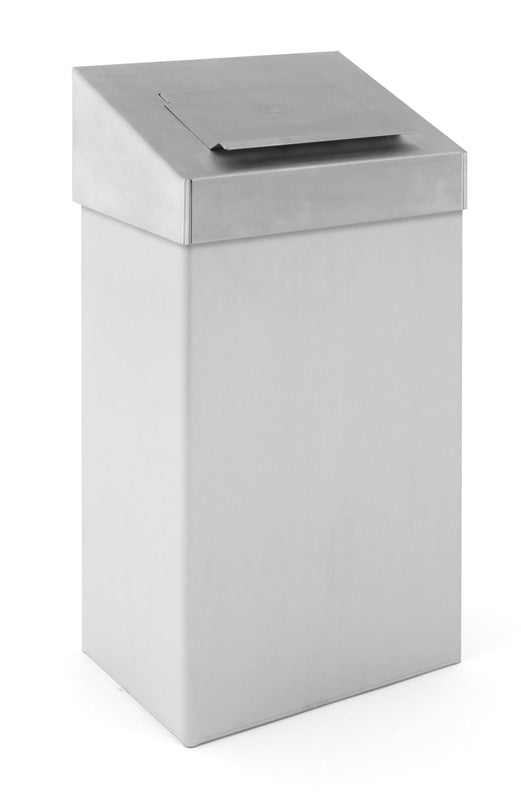 DutchDesign afvalbak met hygiënische top 18 liter mat RVS