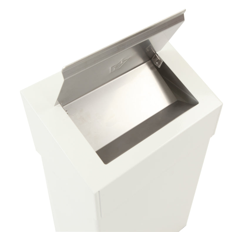 DutchDesign afvalbak met hygiënische top 18 liter wit