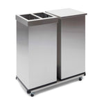 DutchDesign Carro Mix afvalscheidingsunit 2x52,5 liter mat RVS
