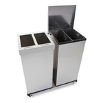 DutchDesign Carro Mix afvalscheidingsunit 2x52,5 liter mat RVS