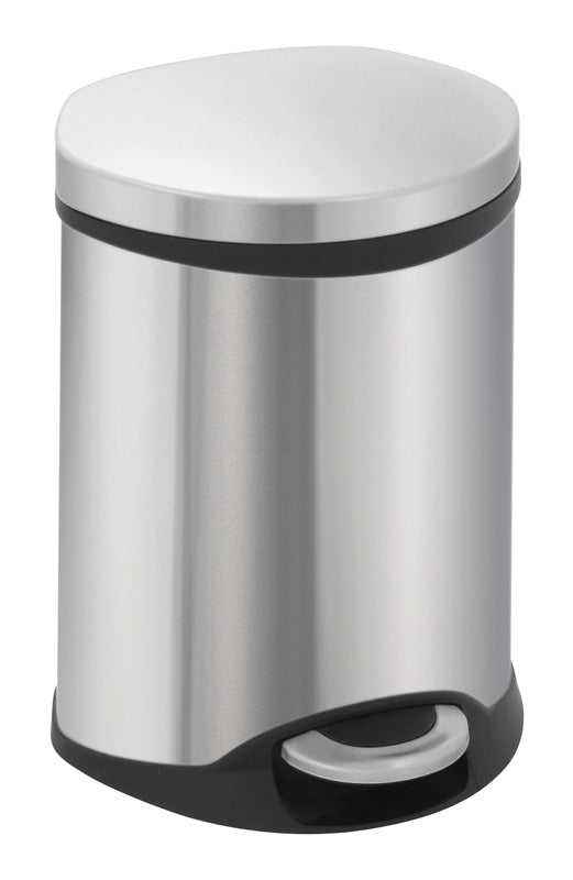 EKO Shell Bin pedaalemmer 6 liter mat RVS