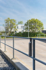 V-Part wandasbak zuil rond RVS