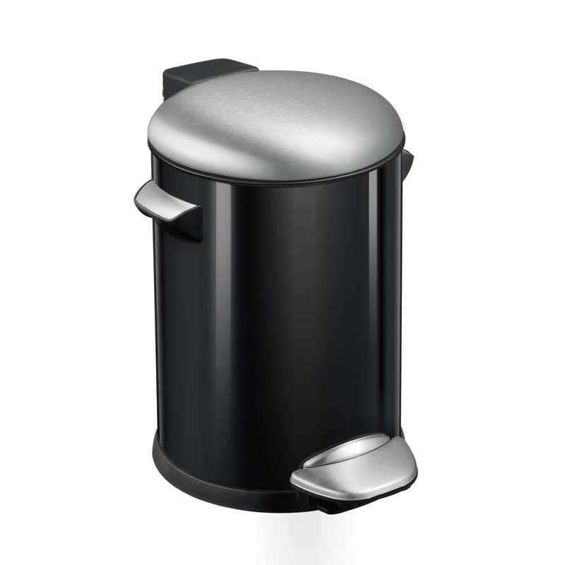 EKO Belle Deluxe pedaalemmer 3 liter zwart glanzend/mat RVS