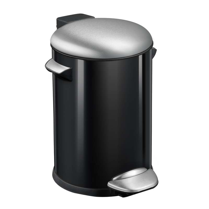 EKO Belle Deluxe pedaalemmer 20 liter zwart glanzend/mat RVS