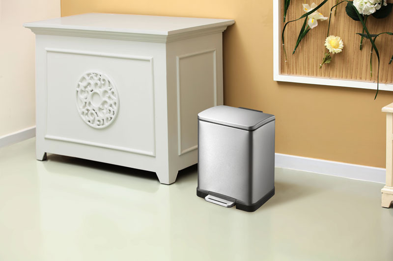 EKO E-Cube pedaalemmer 12 liter mat RVS