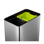 EKO Mirage Recycler Sensor Bin 20+20 liter mat RVS/zwart