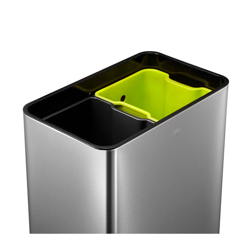 EKO Mirage Recycler Sensor Bin 20+20 liter mat RVS/zwart