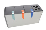 DutchDesign RecycloStar 4 met bekerinzet 220 liter grafietgrijs/lichtgrijs