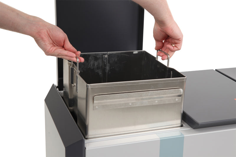 DutchDesign RecycloStar 4 met bekerinzet 220 liter grafietgrijs/lichtgrijs