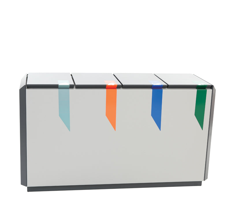 DutchDesign RecycloStar 4 220 liter grafietgrijs/lichtgrijs
