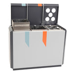 DutchDesign RecycloStar 3 met bekerinzet 165 liter grafietgrijs/lichtgrijs