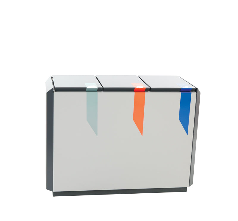 DutchDesign RecycloStar 3 165 liter grafietgrijs/lichtgrijs