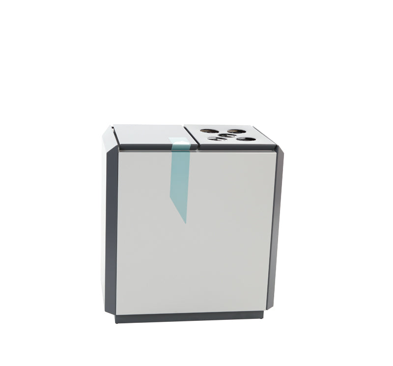 DutchDesign RecycloStar 2 met bekerinzet 110 liter grafietgrijs/lichtgrijs