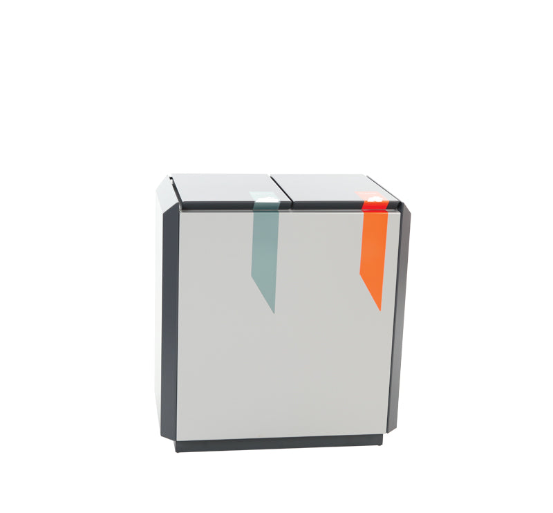 DutchDesign RecycloStar 2 110 liter grafietgrijs/lichtgrijs