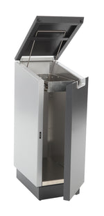 DutchDesign Connector Bin Lift recyclingmodule 55 liter grafietgrijs/lichtgrijs