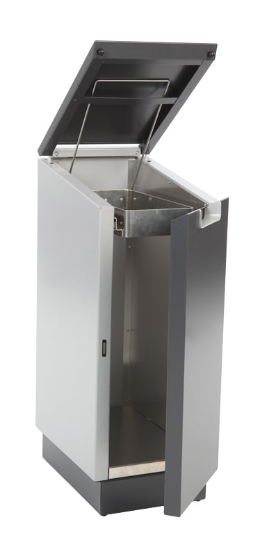 DutchDesign Connector Bin Lift recyclingmodule 55 liter grafietgrijs/lichtgrijs