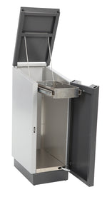 DutchDesign Connector Bin Lift recyclingmodule 55 liter grafietgrijs/lichtgrijs