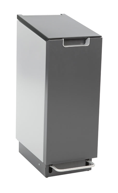 DutchDesign Connector Bin Kick 55 liter grafietgrijs/lichtgrijs