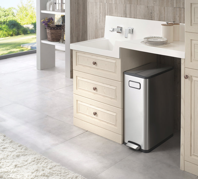 EKO Ecofly pedaalemmer 20+20 liter mat RVS