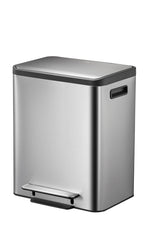 EKO EcoCasa Recycler pedaalemmer 15+15 liter mat RVS